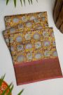 Fancy Tussar Mustard Saree