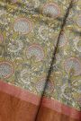 Fancy Tussar Mehendi Green Saree