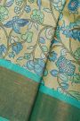 Fancy Tussar Light yellow Saree