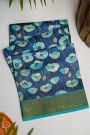 Fancy Tussar Blue Saree