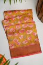 Fancy Tussar Mustard Saree