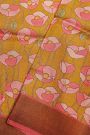 Fancy Tussar Mustard Saree