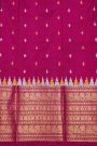 Ikat Silk Magenta Saree