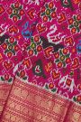 Ikat Silk Magenta Saree