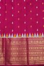 Ikat Silk Magenta Saree
