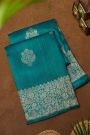 Fancy Matka Silk Teal Blue Saree