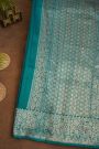 Fancy Matka Silk Teal Blue Saree