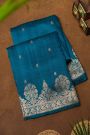 Fancy Matka Silk Teal Blue Saree
