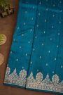 Fancy Matka Silk Teal Blue Saree