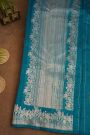 Fancy Matka Silk Teal Blue Saree
