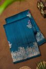 Fancy Matka Silk Peacock Blue Saree