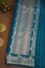 Fancy Matka Silk Peacock Blue Saree