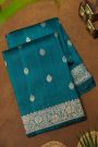 Fancy Matka Silk Peacock Blue saree