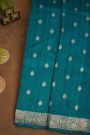 Fancy Matka Silk Peacock Blue saree