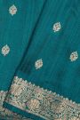 Fancy Matka Silk Peacock Blue saree