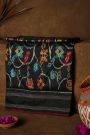 Ikat Silk Black Saree