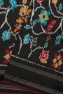 Ikat Silk Black Saree