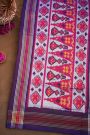 Ikat Silk Grey Saree