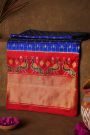 Ikat Silk Royal Blue Saree