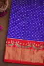 Ikat Silk Royal Blue Saree