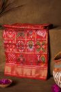 Ikat Silk Red  Saree