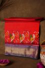 Ikat Silk Red  Saree