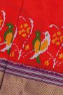 Ikat Silk Red  Saree