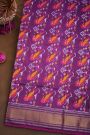 Ikat Silk lavender Saree