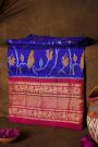 Ikat Silk Royal Blue Saree