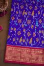 Ikat Silk Royal Blue Saree