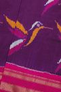 Ikat Silk Wine Saree
