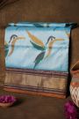 Ikat Silk Sky Blue Saree