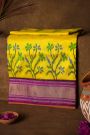 Ikat Silk Yellow Saree