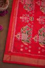 Ikat Silk Off White Saree