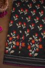 Ikat Silk Black Saree