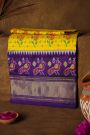 Ikat Silk Yellow Saree