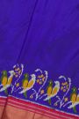 Ikat Silk Royal Blue Saree