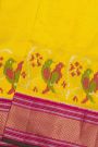 Ikat Silk Yellow Saree