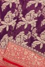 Kaddi Georgette Wine Saree