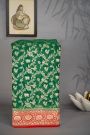 Kaddi Georgette Bottle Green Saree