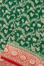 Kaddi Georgette Bottle Green Saree