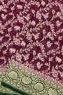 Kaddi Gerogette Wine Saree