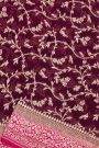 Kaddi Gergette Maroon Saree