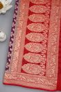 Kaddi Georgette Wine Saree