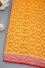 Kaddi Georgette Mustard And Orange Saree