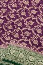 Kaddi Gerogette Wine Saree