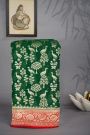 Kaddi Georgette Bottle Green Saree