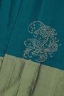 Coimbatore Soft Silk Teal Blue Saree
