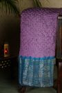 Bandhani Silk Purple Saree