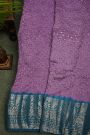 Bandhani Silk Purple Saree